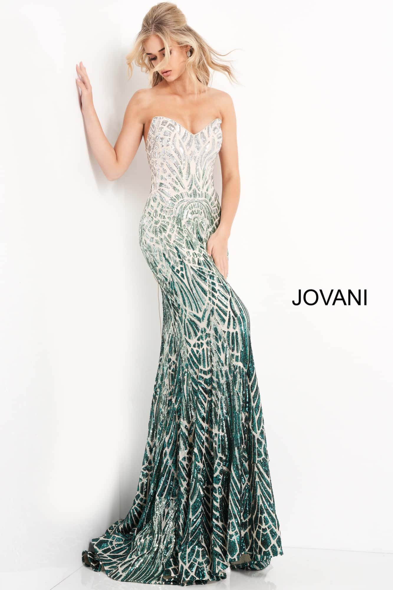 Embellished Strapless Prom Dress By Jovani -06459