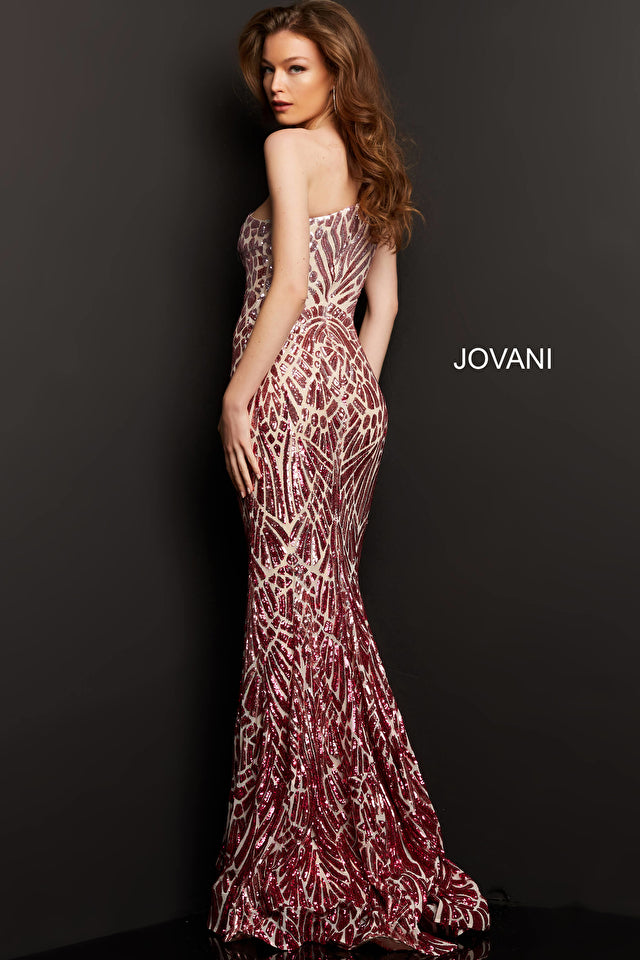 Embellished One Shoulder Prom Dress By Jovani -06469