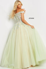 Multi Floral Embroidered Prom Ballgown By Jovani -06794