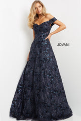 Embellished A Line Evening Dress By Jovani -07162