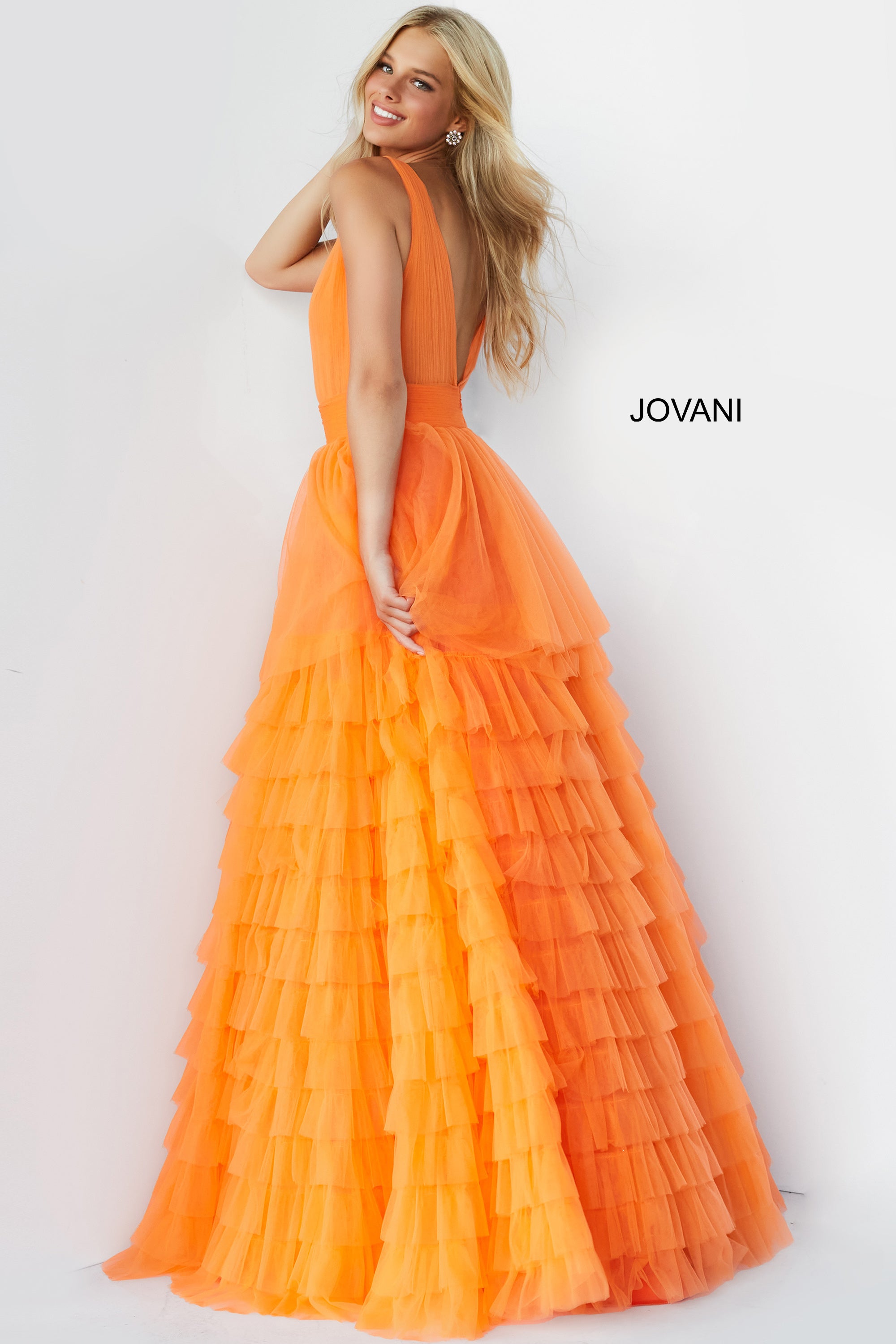 Sleeveless V Neck Ball Gown By Jovani -07264