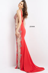 Sheer Side Embellished Prom Dress By Jovani -07275