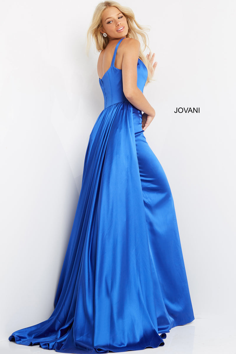 Satin Column Prom Gown By Jovani -07440