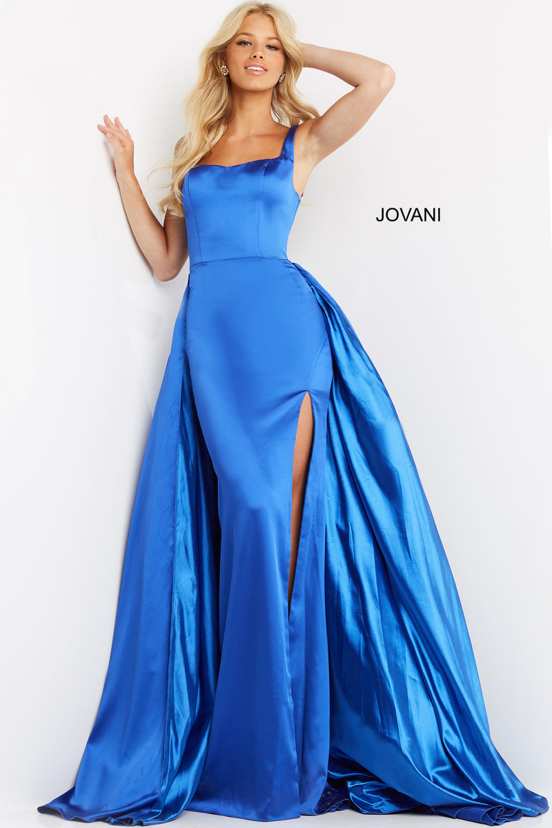 Satin Column Prom Gown By Jovani -07440