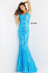 Embellished V Neck Prom Dress By Jovani -07784