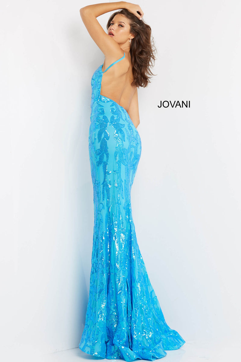 Embellished V Neck Prom Dress By Jovani -07784