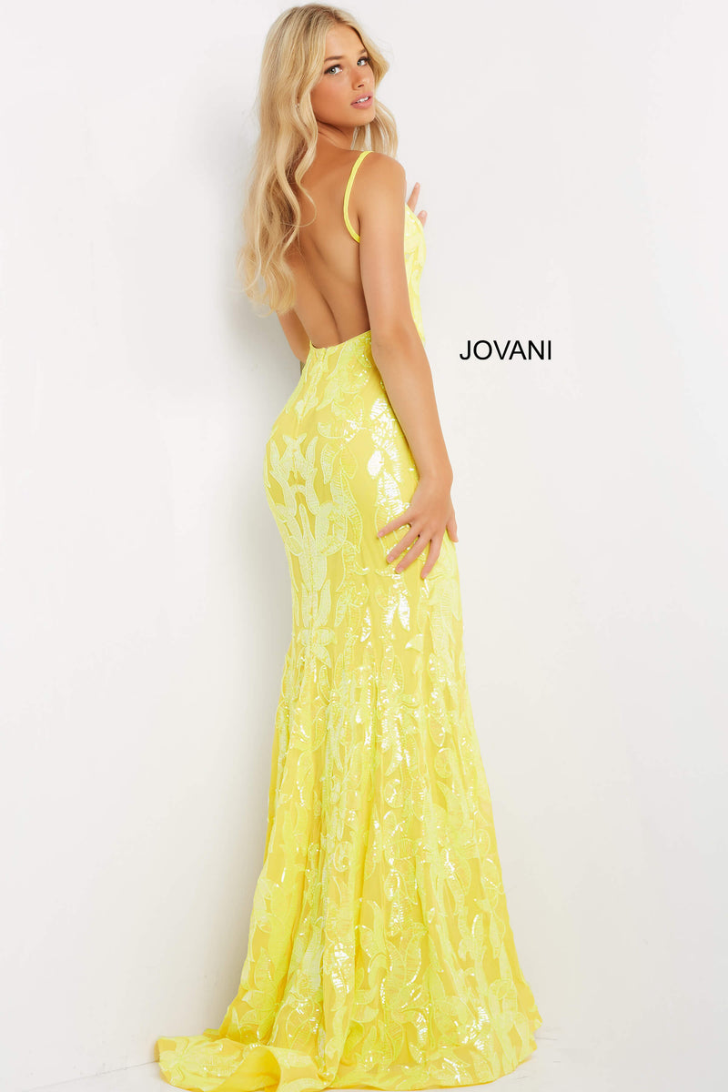 Embellished V Neck Prom Dress By Jovani -07784