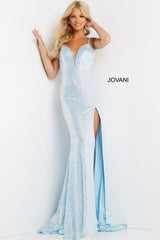 Plunging Neckline Prom Dress By Jovani -07897