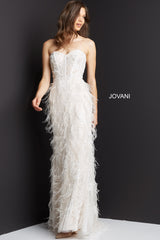 Corset Embellished Strapless Gown By Jovani -07914