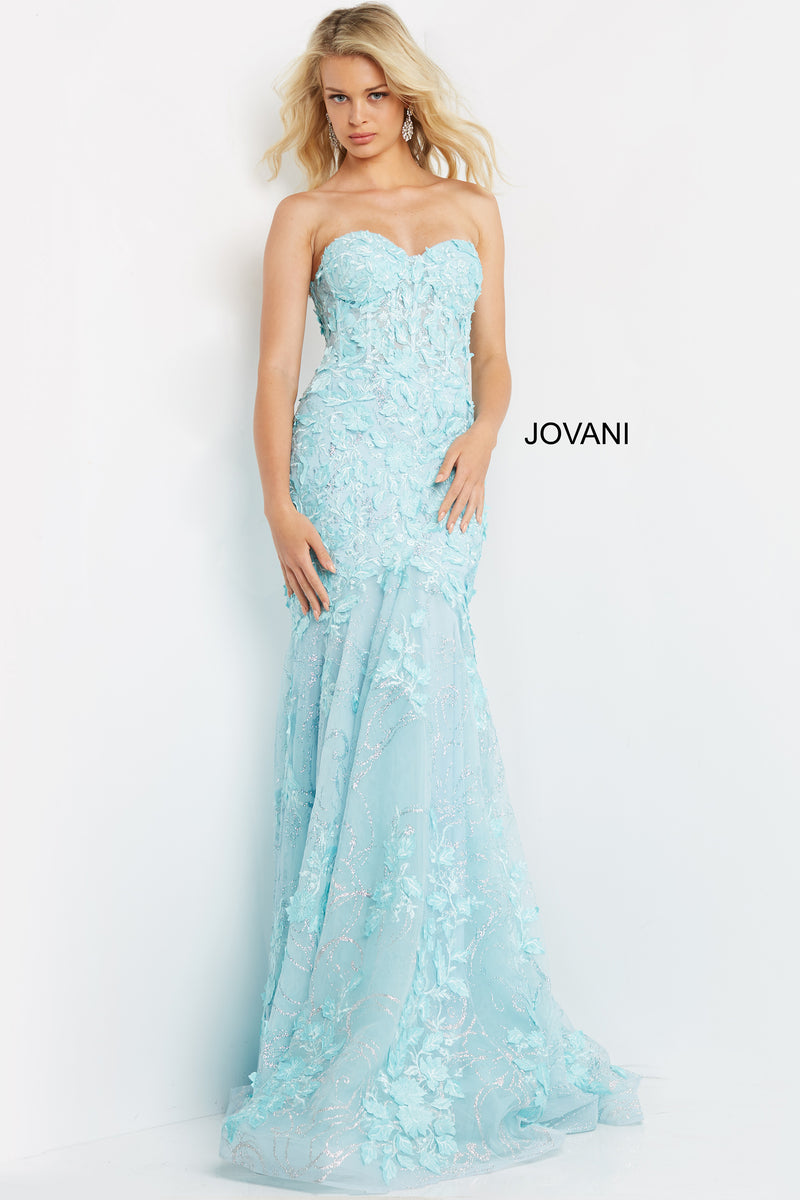 Strapless Mermaid Prom Dress By Jovani -07935
