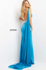 Spaghetti Strap High Slit Prom Dress By Jovani -08022