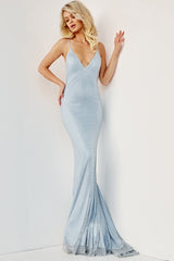 High Slit Backless Prom Dress By Jovani -08139