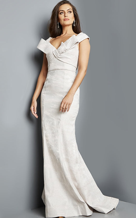 Off the Shoulder Sheath Dress By Jovani -08252