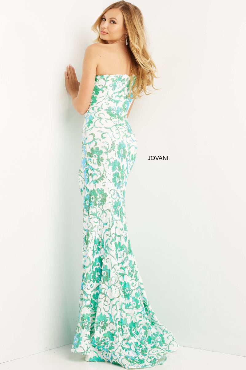 One Shoulder Sequin Prom Dress By Jovani -08256
