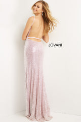 Backless Sequin Prom Dress By Jovani -08264