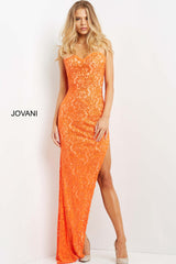 Embellished Lace Strapless Prom Dress By Jovani -08533