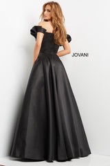 Mikado Off The Shoulder Evening Ballgown By Jovani -08579