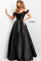 Mikado Off The Shoulder Evening Ballgown By Jovani -08579