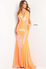 Halter Neck Prom Dress By Jovani -09114