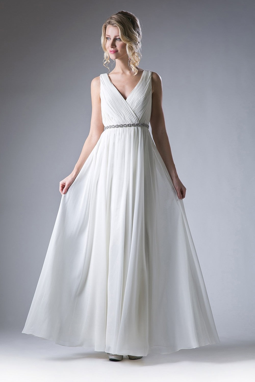 MyFashion.com - Beaded Belt Chiffon Empire Waist(1001) - Cinderella Divine promdress eveningdress fashion partydress weddingdress 
 gown homecoming promgown weddinggown 