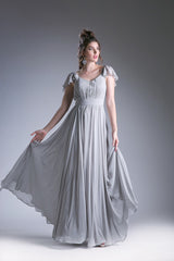 Empire Waist Chiffon Dress by Cinderella Divine -1002