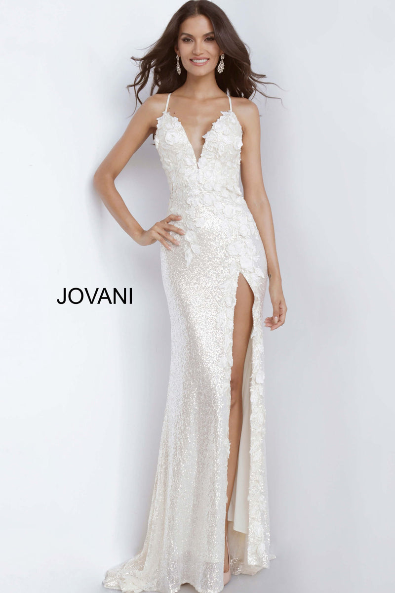 Low Back Sequin Prom Dresses By Jovani -1012