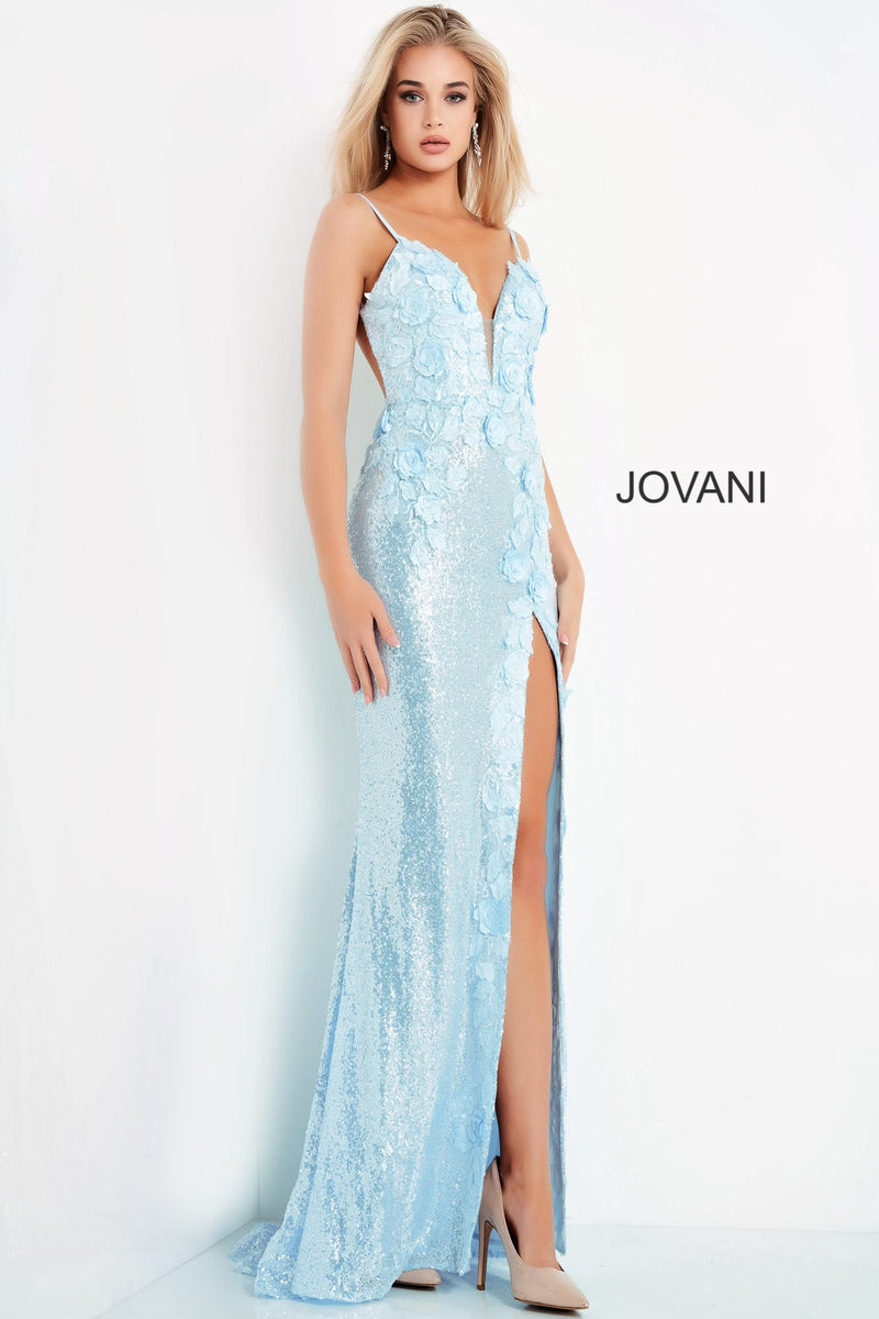 Low Back Sequin Prom Dresses By Jovani -1012