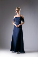 Off The Shoulder Dress With Flutter Sleeve And Thin Strap By Cinderella Divine -1018