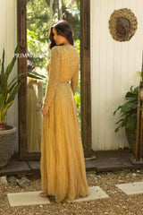 Long Sleeve A-Line Gown By Primavera Couture -12010