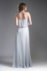 Long Sleeveless Flounce Dress by Cinderella Divine -13010