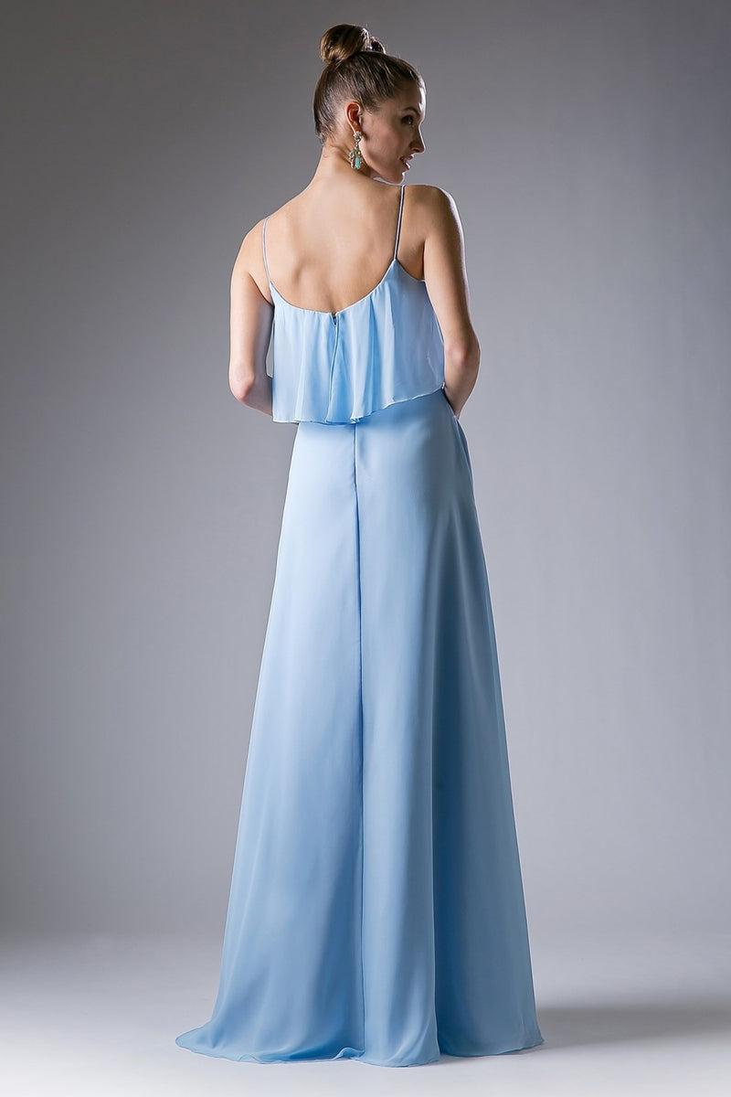 Long Sleeveless Flounce Dress by Cinderella Divine -13010