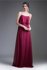 Long Sleeveless Flounce Dress by Cinderella Divine -13010