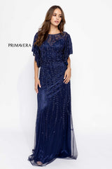 Flutter Sleeve Embroidered Gown By Primavera Couture -13101