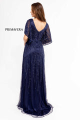 Flutter Sleeve Embroidered Gown By Primavera Couture -13101