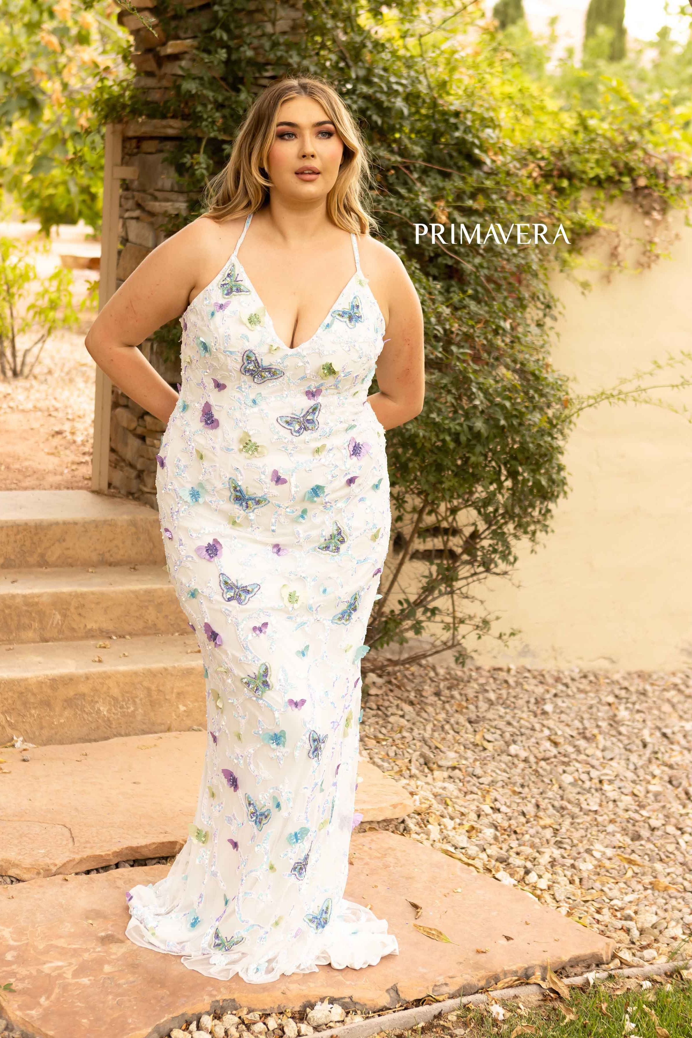 Floor-Length Applique Mermaid Dress By Primavera Couture -14003