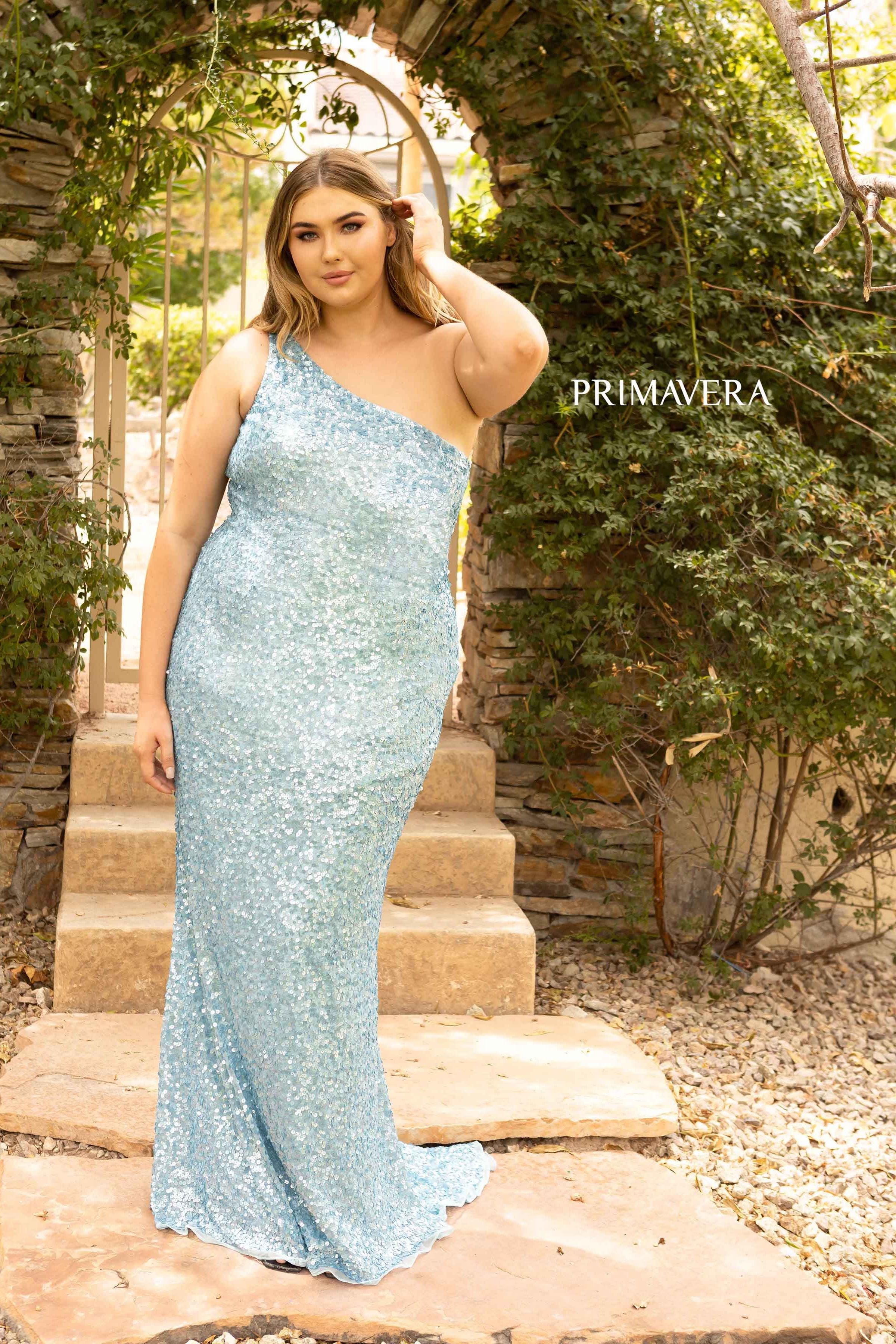 Asymmetrical Neckline Mermaid Dress By Primavera Couture -14004