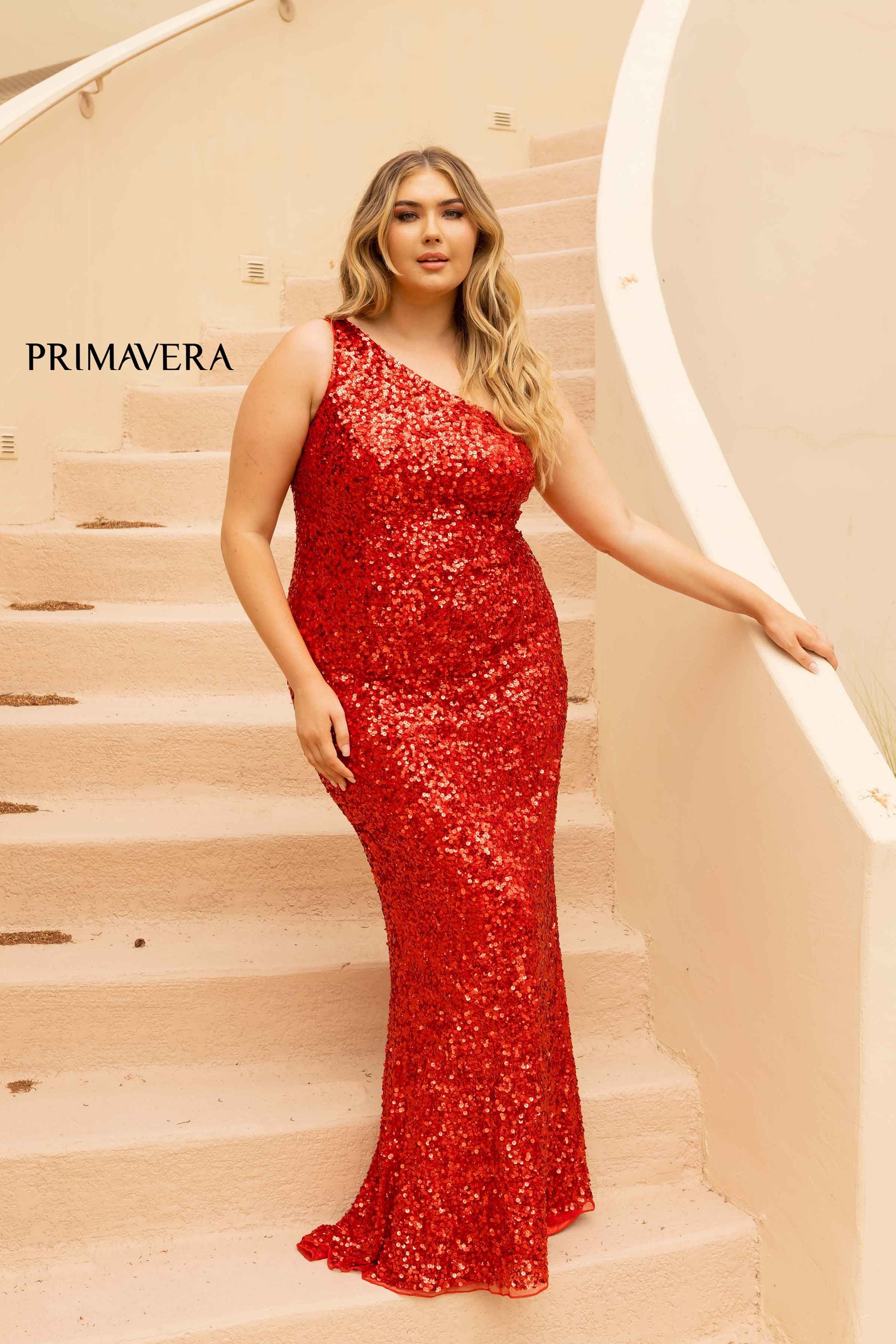 Asymmetrical Neckline Mermaid Dress By Primavera Couture -14004