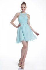 Halter Neck A-Line Cocktail Dress by Cinderella Divine -1470