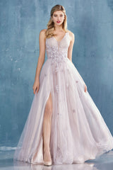 MyFashion.com - WISTERIA LACE V-NECK TULLE A-LINE(A0791) - Andrea&Leo promdress eveningdress fashion partydress weddingdress 
 gown homecoming promgown weddinggown 