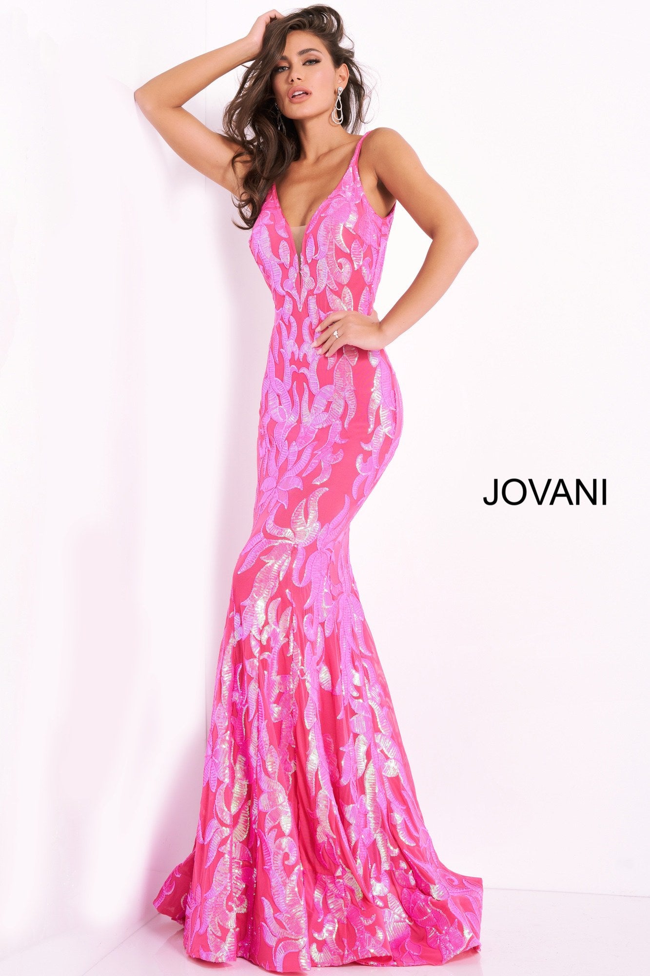 Plunging Neckline Fitted Prom Dress By Jovani -3263