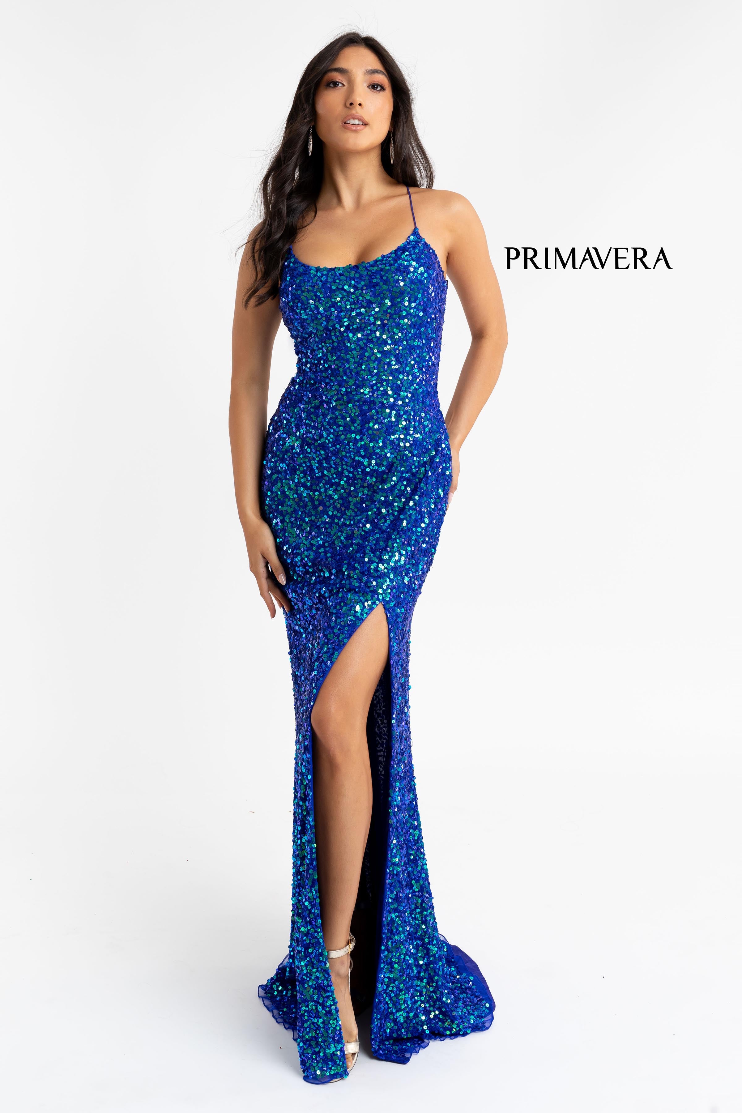 Scoop Neckline With Beaded Silhouette By Primavera Couture -3290