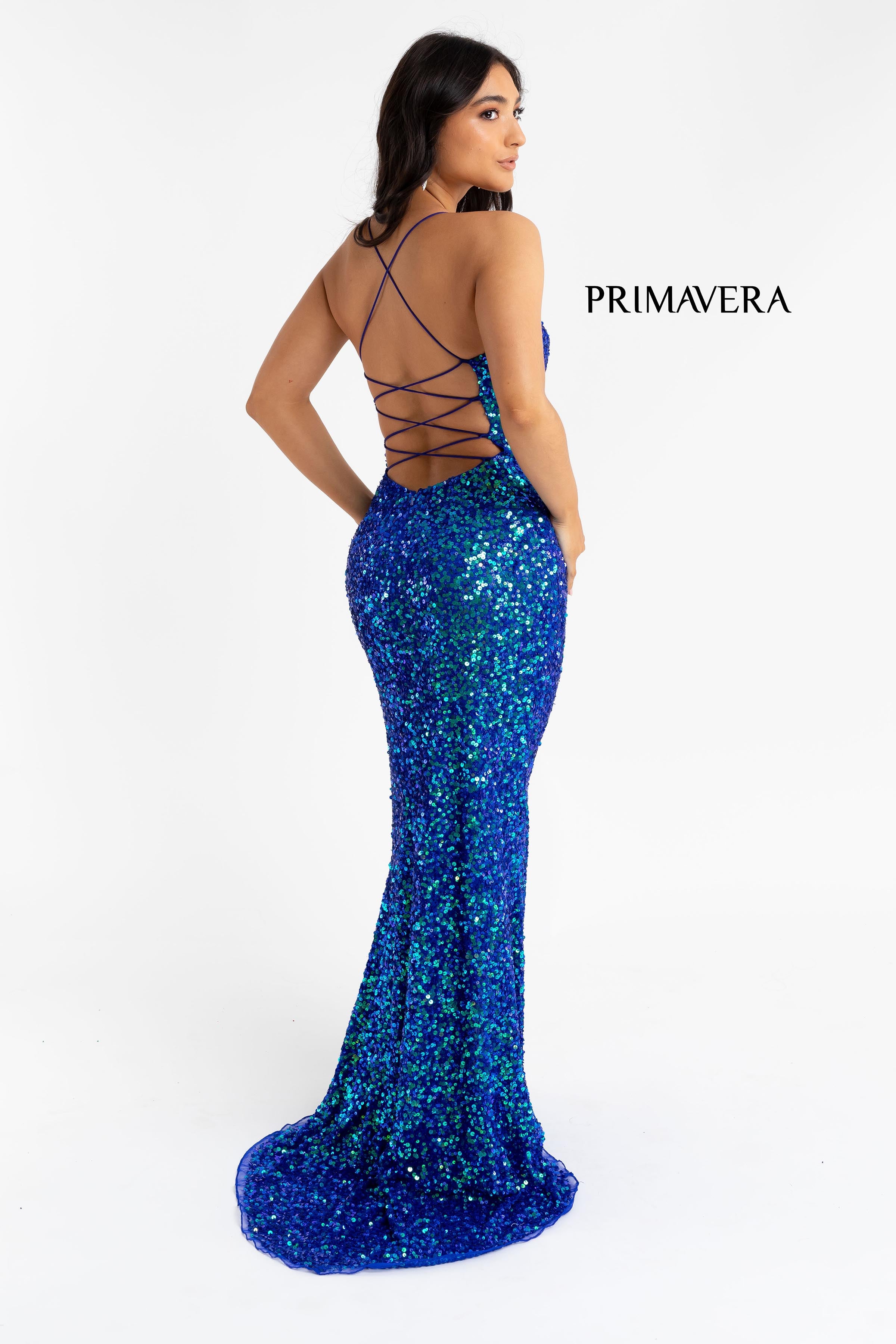 Scoop Neckline With Beaded Silhouette By Primavera Couture -3290