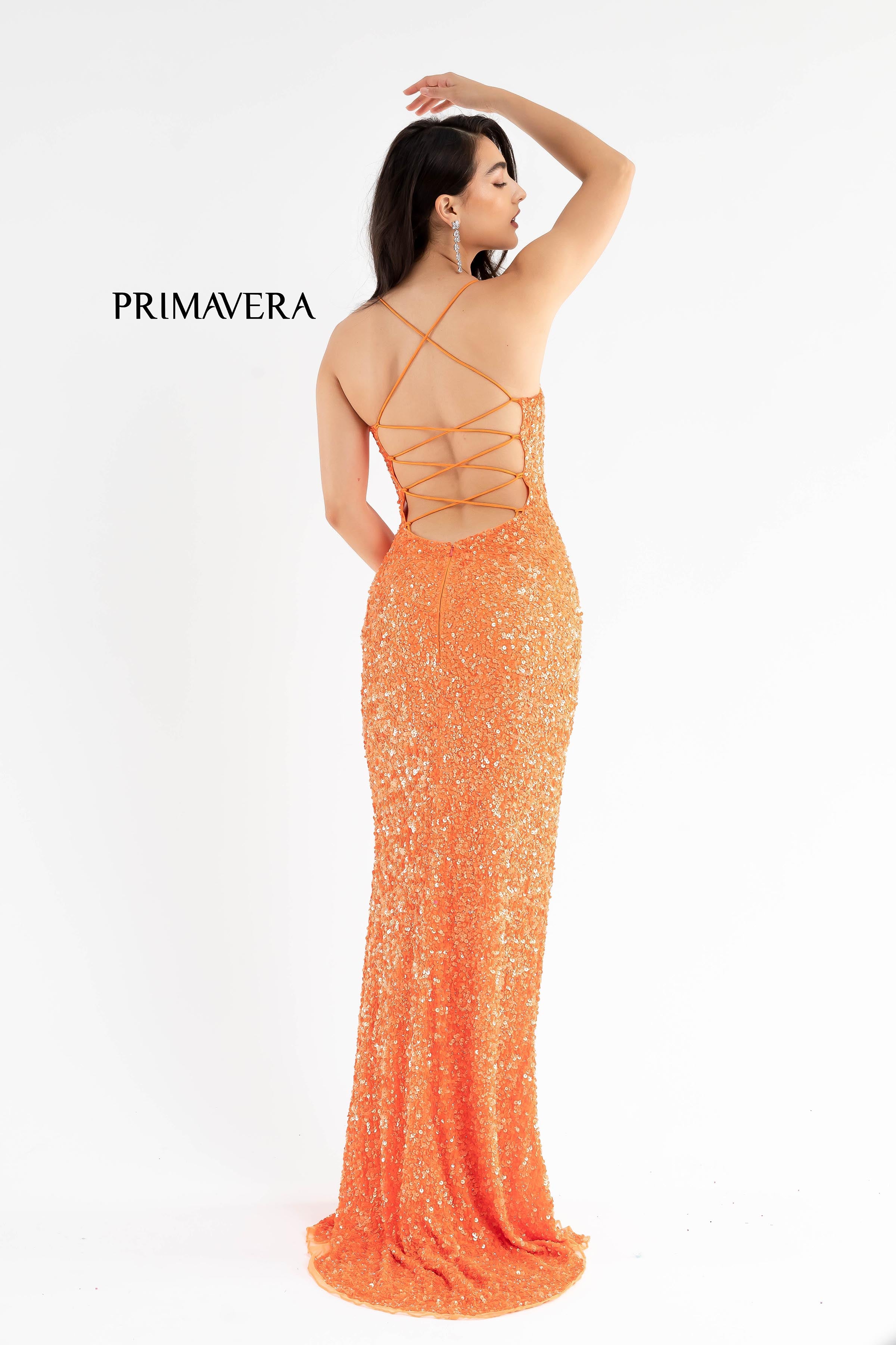 Scoop Neckline With Beaded Silhouette 02 By Primavera Couture -3290