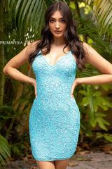 Beaded Fitted Cocktail Dress By Primavera Couture -3353