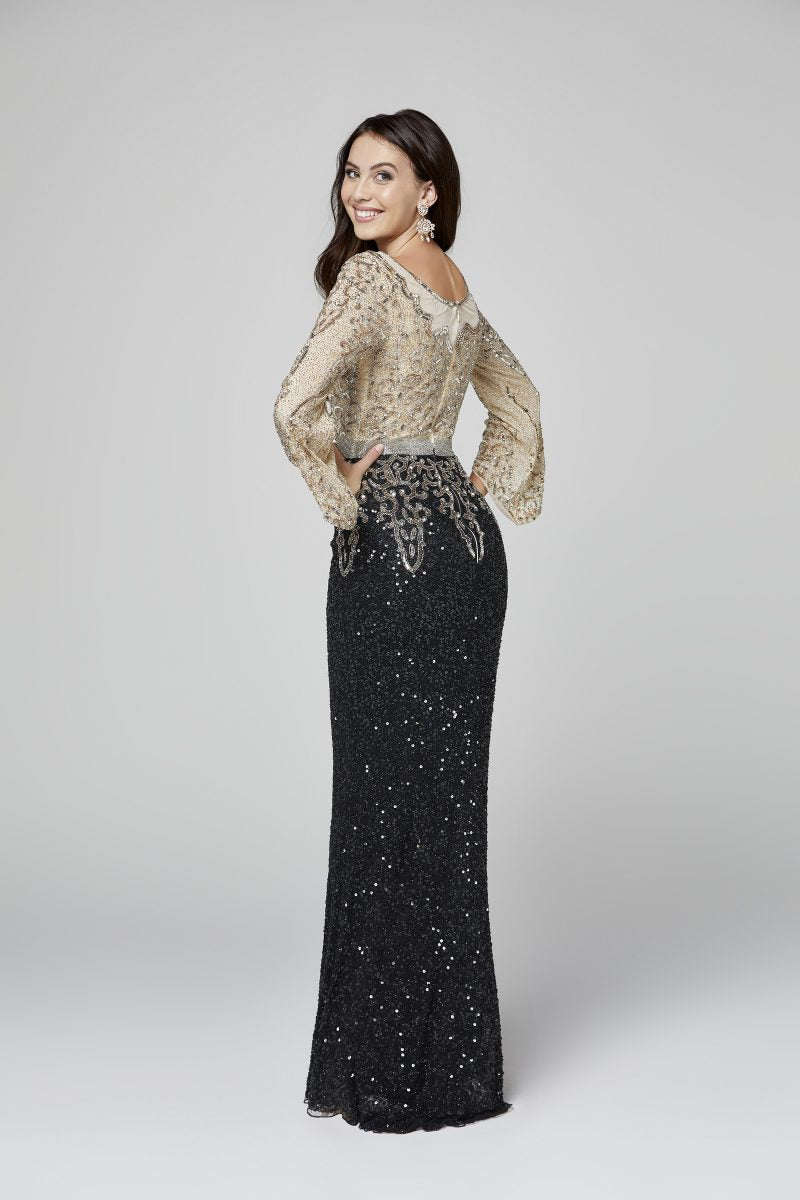 Embellished Bateau Sheath Dress BY Primavera Couture -3378