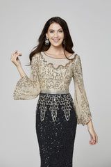 Embellished Bateau Sheath Dress BY Primavera Couture -3378