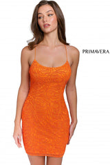 Beaded Lace Up Dress By Primavera Couture -3558