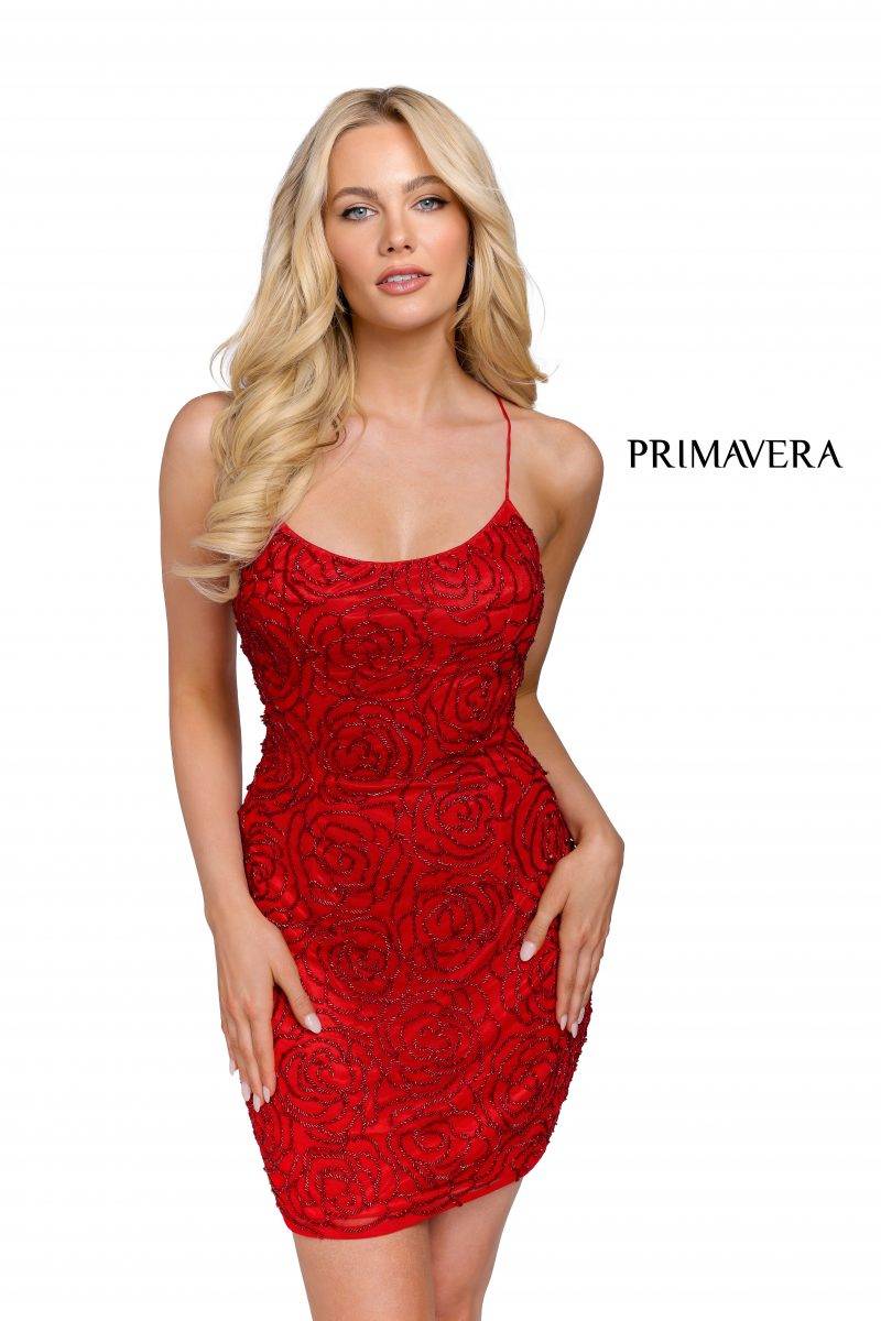 Beaded Lace Up Dress 01 By Primavera Couture -3558