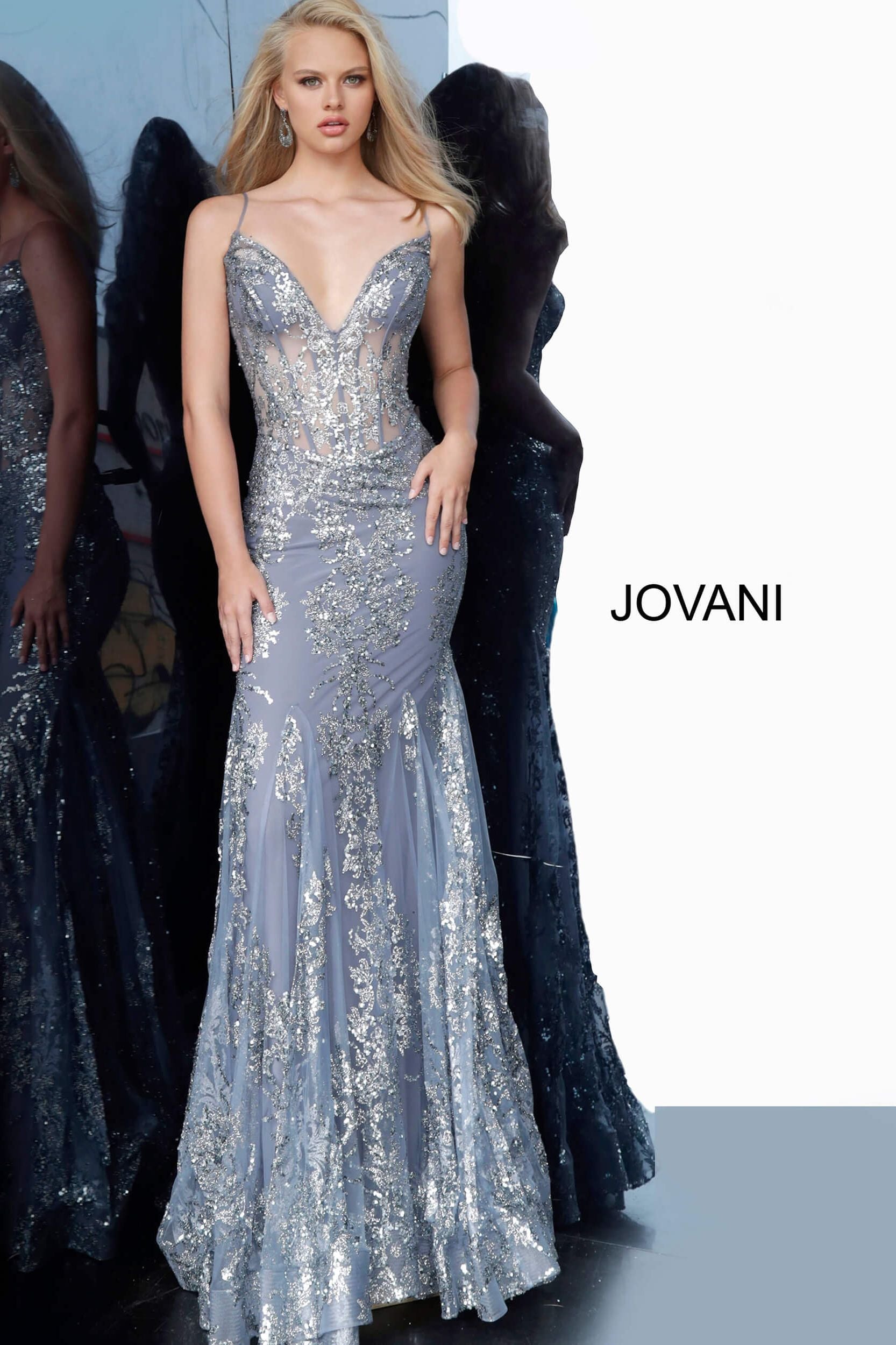 Spaghetti Straps Embellished Dress By Jovani -3675