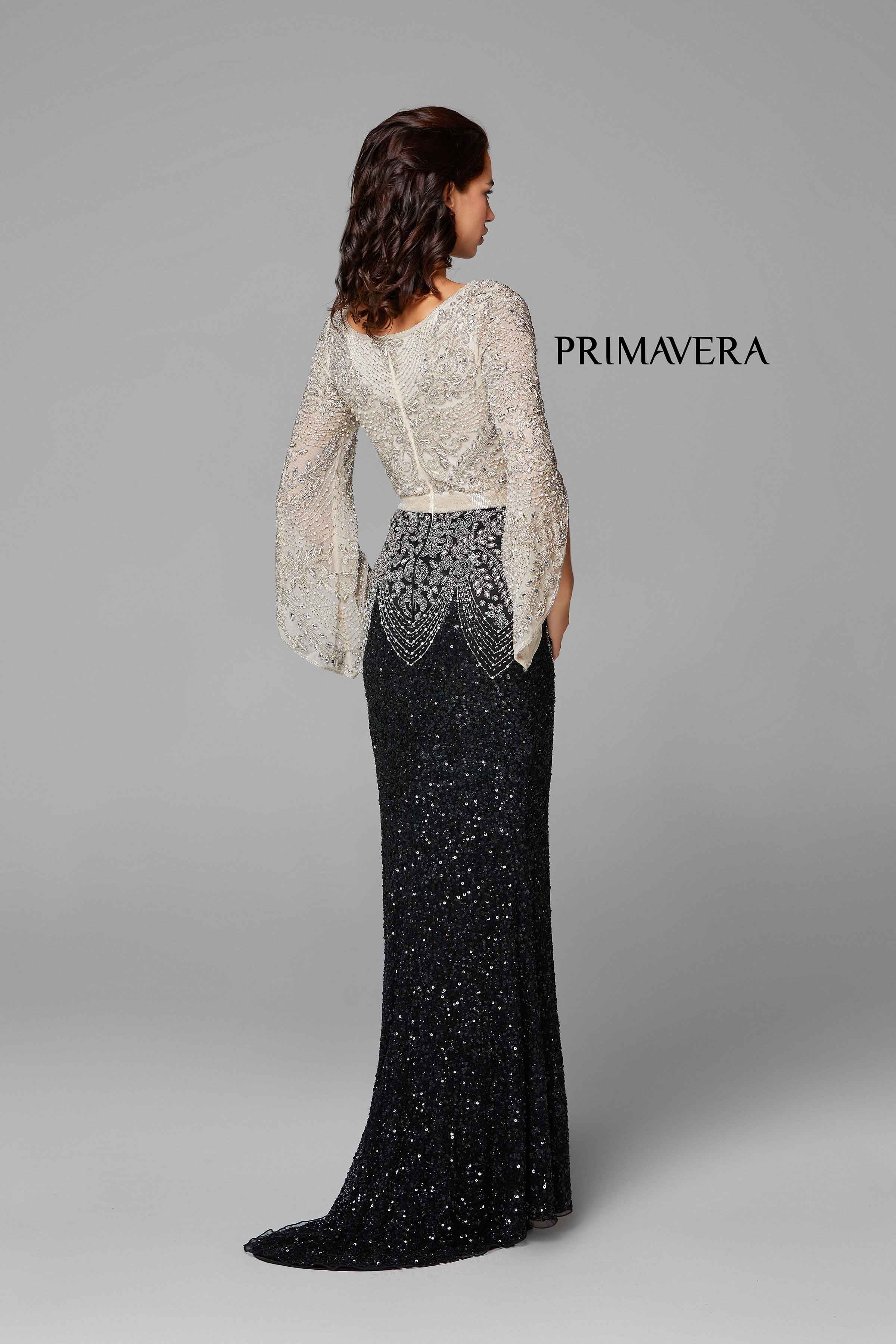 Embellished Bateau Neck Sheath Dress By Primavera Couture -3680